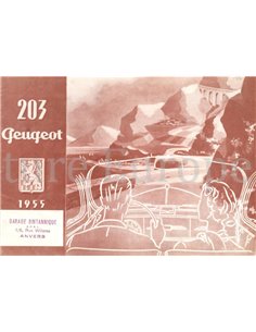 1955 PEUGEOT PROGRAMMA BROCHURE NEDERLANDS