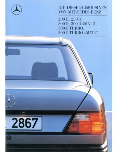 1988 MERCEDES BENZ E KLASSE DIESEL BROCHURE DUITS