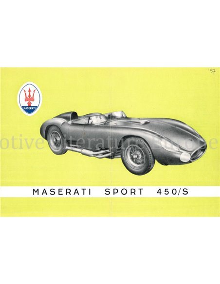 1957 MASERATI 450 S LEAFLET