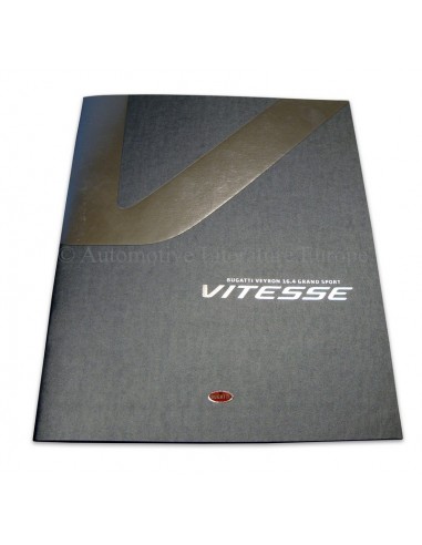 2012 BUGATTI EB 16.4 VEYRON GRAND SPORT VITESSE  KLANTEN BROCHURE ENGELS