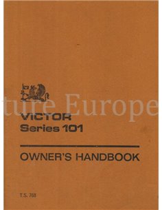 1965 VAUXHALL VICTOR INSTRUCTIEBOEKJE ENGELS