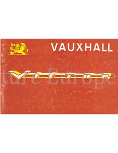 1962 VAUXHALL VICTOR INSTRUCTIEBOEKJE NEDERLANDS