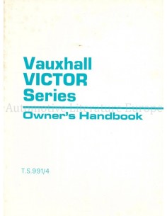 1971 VAUXHALL VICTOR INSTRUCTIEBOEKJE ENGELS