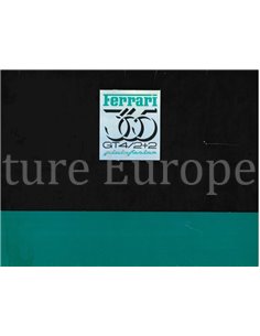 1972 FERRARI 365 GT4 2+2 PININFARINA BROCHURE 69/72