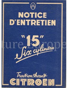 1946 CITROËN TRACTION AVANT INSTRUCTIEBOEKJE FRANS