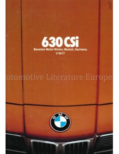 1977 BMW 6ER PROSPEKT ENGLISCH (USA)