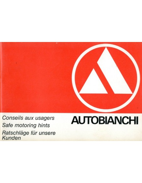 1968 AUTOBIANCHI ADVIES VOOR ONZE KLANTEN HANDBOEK