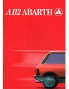 1980 AUTOBIANCHI A112 ABARTH BROCHURE ENGELS