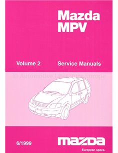 1999 MAZDA MAZDA MPV WERKSTATTHANDBUCH ENGLISCH 2