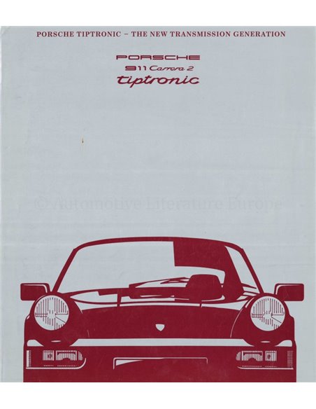 1990 PORSCHE 911 CARRERA 2 TIPTRONIC GEARBOX BROCHURE ENGLISH