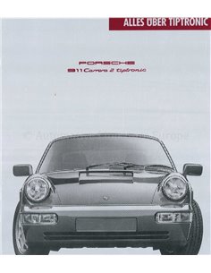 1990 PORSCHE 911 CARRERA 2 TIPTRONIC VERSNELLINGSBAK BROCHURE DUITS