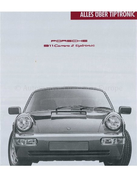 1990 PORSCHE 911 CARRERA 2 TIPTRONIC GEARBOX BROCHURE GERMAN