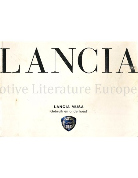2005 LANCIA MUSA OWNERS MANUAL DUTCH