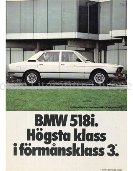 1980 BMW 5ER PROSPEKT SCHWEDISCH