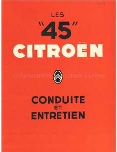 1952 CITROËN LES 45 INSTRUCTIEBOEKJE FRANS