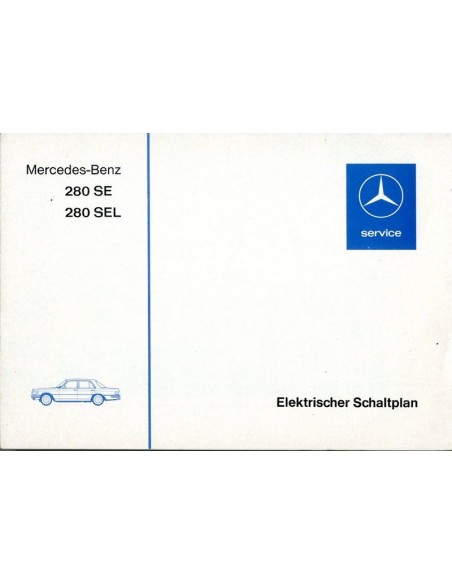 1976 MERCEDES BENZ 280 SE SEL WIRING DIAGRAM GERMAN