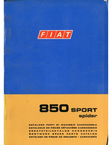 1970 FIAT 850 SPORT SPIDER CARROSSERIE ONDERDELENHANDBOEK 