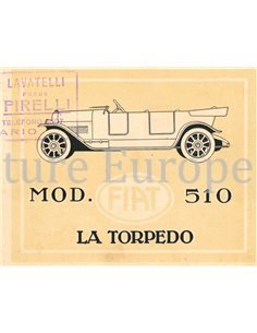 1925 FIAT 509 BROCHURE ITALIAANS