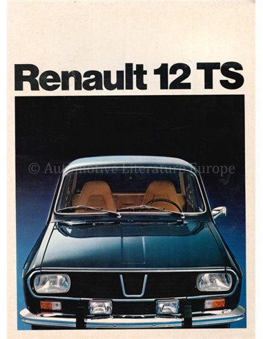 1975 RENAULT 12 TS BROCHURE FRENCH