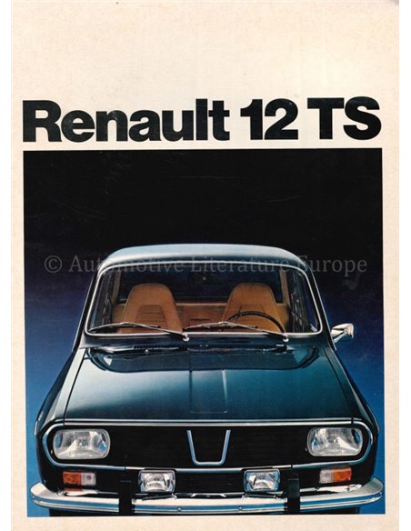 1975 RENAULT 12 TS BROCHURE FRANS