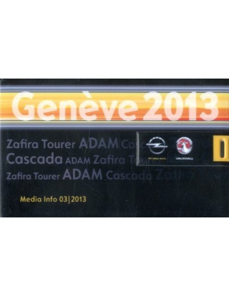 2013 OPEL & VAUXHALL GENEVE PERSMAP USB