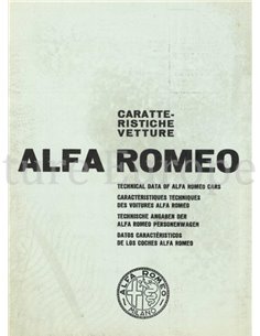 ALFA ROMEO CARATTERISTICHE VETTURE LEAFLET ITALIAN