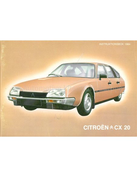1984 CITROEN CX 20 BETRIEBSANLEITUNG SCHWEDISCH