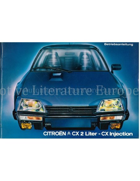 1983 CITROEN CX BETRIEBSANLEITUNG DEUTSCH
