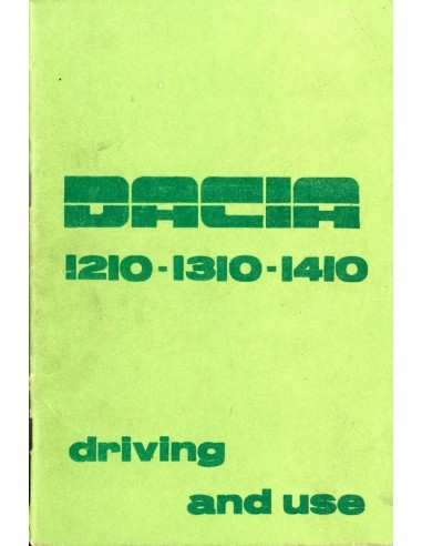 1984 DACIA 1210 1310 1410 INSTRUCTIEBOEKJE ENGELS