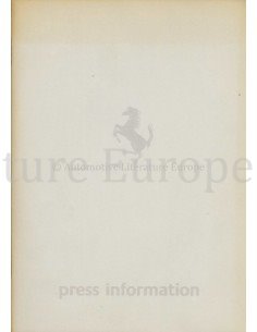 1982 FERRARI PROGRAMM PRESSEMAPPE ENGLISCH