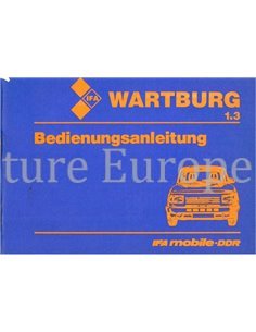 1990 WARTBURG 1.3 BETRIEBSANLEITUNG DEUTSCH