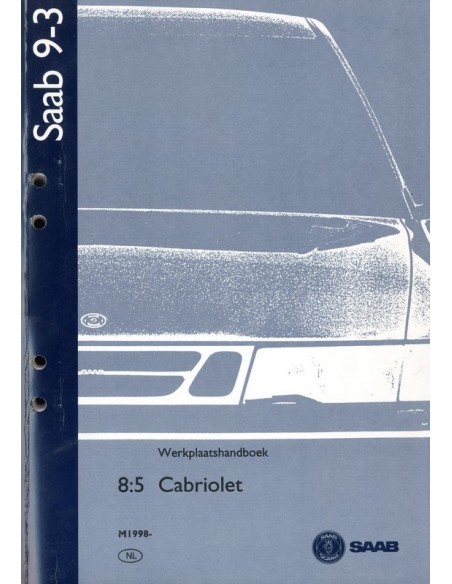 1998 SAAB 9-3 CABRIOLET WERKPLAATSHANDBOEK NEDERLANDS