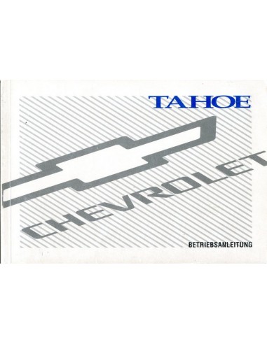 1997 CHEVROLET TAHOE INSTRUCTIEBOEKJE DUITS