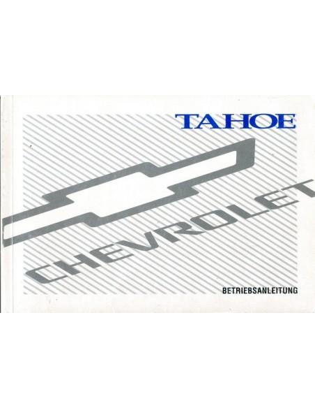1997 CHEVROLET TAHOE INSTRUCTIEBOEKJE DUITS