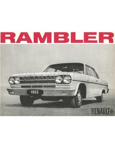 1965 RENAULT RAMBLER BROCHURE NEDERLANDS