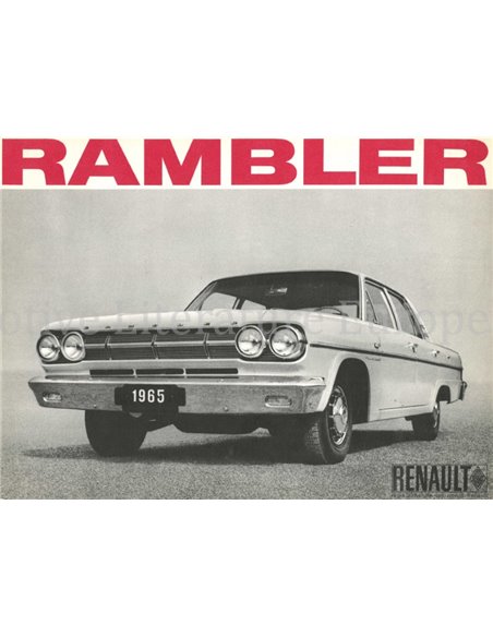 1965 RENAULT RAMBLER BROCHURE DUTCH
