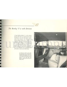 1960 BENTLEY S2 BROCHURE ENGELS 2