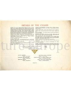 1938 ALVIS CRESTED LIMOUSINE PROSPEKT BROCHURE ENGELS 2