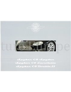 2002 SPYKER CARS C8 BROCHURE ENGLISH