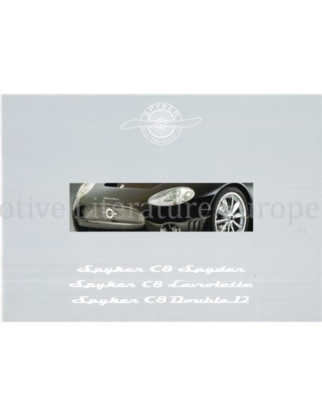 2003 SPYKER CARS C8 BROCHURE ENGELS