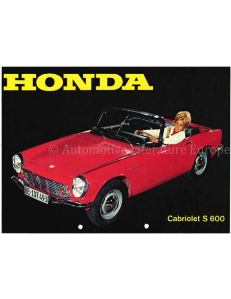 1965 HONDA S600 BROCHURE 