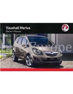 2012 VAUXHALL MERIVA INSTRUCTIEBOEKJE ENGELS