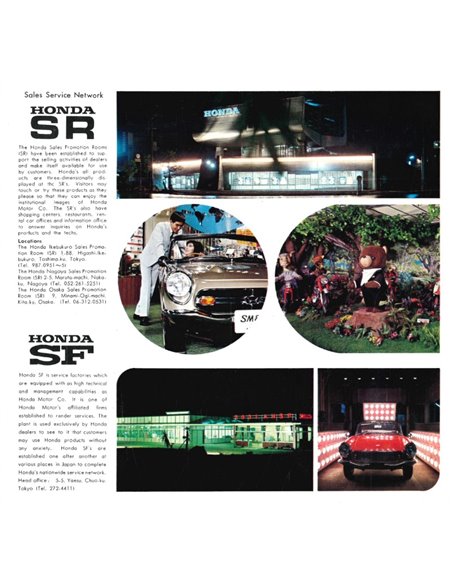 1967 HONDA PROGRAMM PROSPEKT ENGLISCH