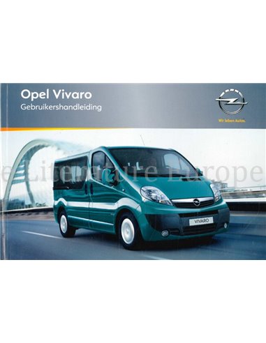 2011 OPEL VIVARO INSTRUCTIEBOEKJE NEDERLANDS