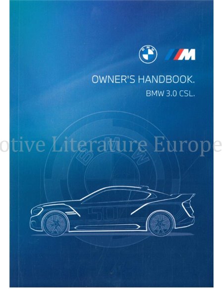2023 BMW 3.0 CSL BETRIEBSANLEITUNG ENGLISCH 