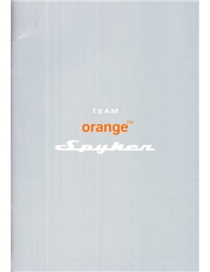 2003 SPYKER CARS TEAM ORANGE PRESSEMAPPE ENGLISCH