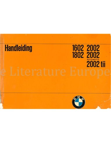 1973 BMW 1602 1802 2002 BETRIEBSANLEITUNG NIEDERÄNDISCH
