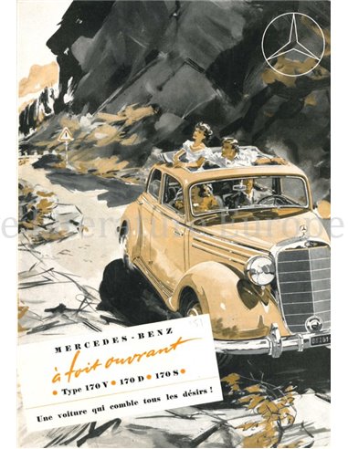 1951 MERCEDES BENZ TYPE 170 BROCHURE FRANS