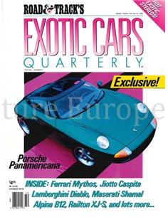 1990 ROAD AND TRACK EXOTIC CARS QUARTERLY VOL.1, NR.2 (FRUHLING 1990), MAGAZIN ENGLISCH