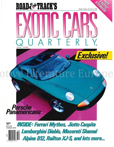 1990 ROAD AND TRACK EXOTIC CARS QUARTERLY VOL.1, NR.2 SPRING 1990), MAGAZINE ENGLISH